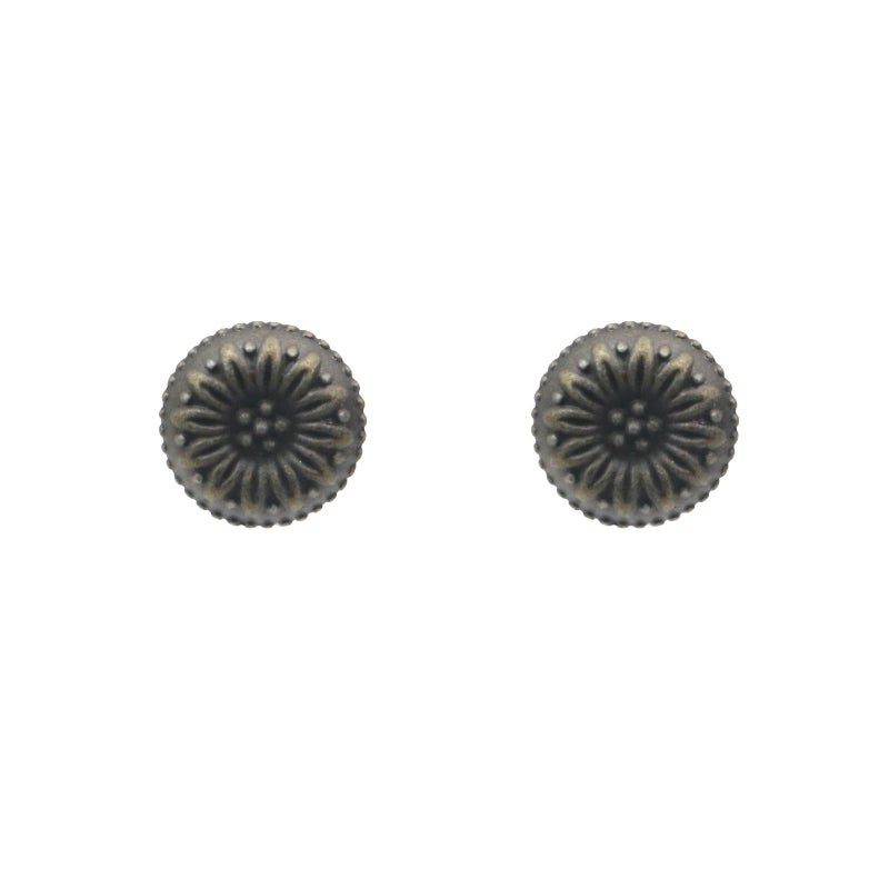 Geesatis 16 pcs Bronze Antique Knob Handles Flower Pattern Jewelry Box Drawer Cupboard Wardrobe Cabinet Pull Knobs Handles  with Mounting Screws  0.7 x 0.6 inch  Mini Knobs - Image 3